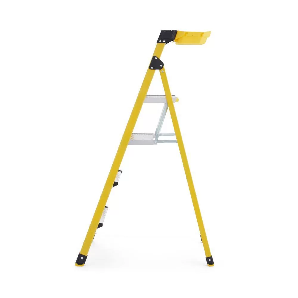 Gorilla Ladders GLXF-5B 5.5 ft. Fiberglass Dual Platform Step Ladder with Project Bucket (10 ft. Reach), 300 lbs. Capacity Type IA Duty Rating