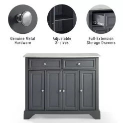 CROSLEY FURNITURE Avery Grey Kitchen Island