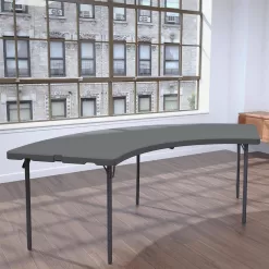 ZOWN 60527SGY1E Classic Moon Gray Commercial Blow Mold Folding Table