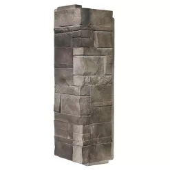 Novik 120540010 Stone DS - 5.88 in. x 16 in. Dry Stack Stone in Flint - Corner (6.30 lin. ft. per Box) Trim Siding