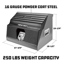 Powerbuilt 240111 26 in. Rapid Box Portable Slant Front Tool Box - Gray