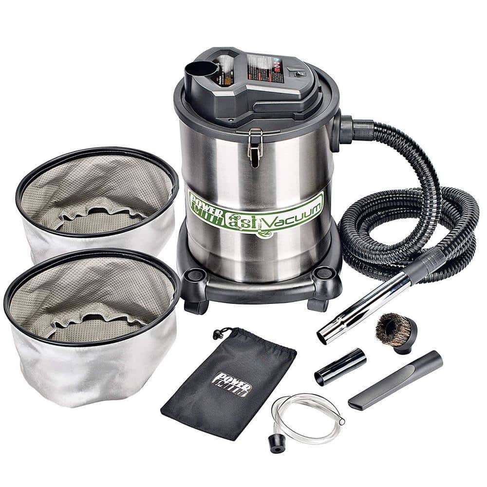 PowerSmith PAVC102 10 Amp 4 Gal. All-In-One Wheeled Ash/Shop Vacuum with 10' Hose, Pellet Hose, 3 Adapters with Bag and 2 Filters