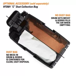 RIDGID HD0320 3 Gal. 18-Volt Cordless Handheld NXT Wet/Dry Vacuum with Battery, Charger, Fine Dust Filter, Hose and Accessories