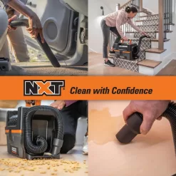 RIDGID HD0320 3 Gal. 18-Volt Cordless Handheld NXT Wet/Dry Vacuum with Battery, Charger, Fine Dust Filter, Hose and Accessories