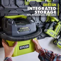 RYOBI PCL733K ONE+ 18V Cordless 1 Gal. Wet/Dry Vacuum Kit with 4.0Ah Battery and Charger