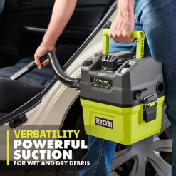 RYOBI PCL733K ONE+ 18V Cordless 1 Gal. Wet/Dry Vacuum Kit with 4.0Ah Battery and Charger