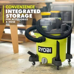 RYOBI RY40WD01B-RY124050VNM 40V 10 Gal. Cordless Wet/Dry Vacuum with 40V HP Brushless EZClean 600 PSI Power Cleaner (Tools Only)