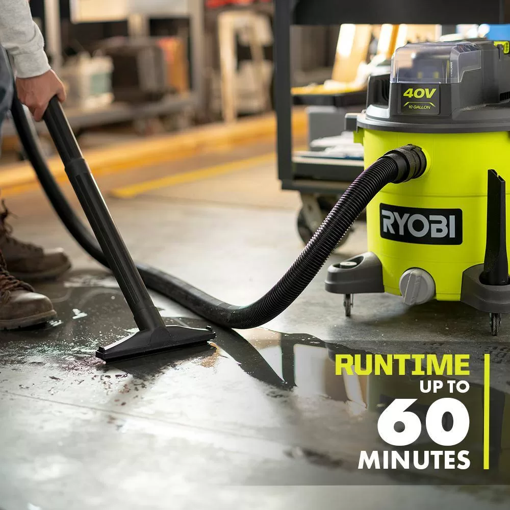 RYOBI RY40WD01B-RY124050VNM 40V 10 Gal. Cordless Wet/Dry Vacuum with 40V HP Brushless EZClean 600 PSI Power Cleaner (Tools Only)