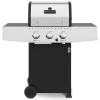 GrillPro 241154 3-Burner Propane Gas Grill Cart in Stainless Steel