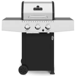 GrillPro 241154 3-Burner Propane Gas Grill Cart in Stainless Steel