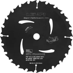 Hilti 3603984 SC 60W-A 7-1/4 in. 36-Volt Cordless Brushless Wood Worm Drive Circular Saw with Five SPX 1-1/4 in. 24 TPI Framing Blades