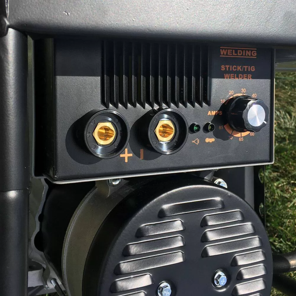 HIT Welding 806656 3,500-Watt/4,000-Watt Dual Fuel Recoil Start Portable Generator with Stick Welder (TIG), CO Detector and Auto-Shutoff