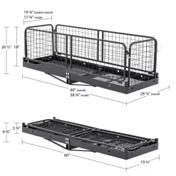 Elevate Outdoor CC-1223 Steel Cargo Carrier with Folding Sides