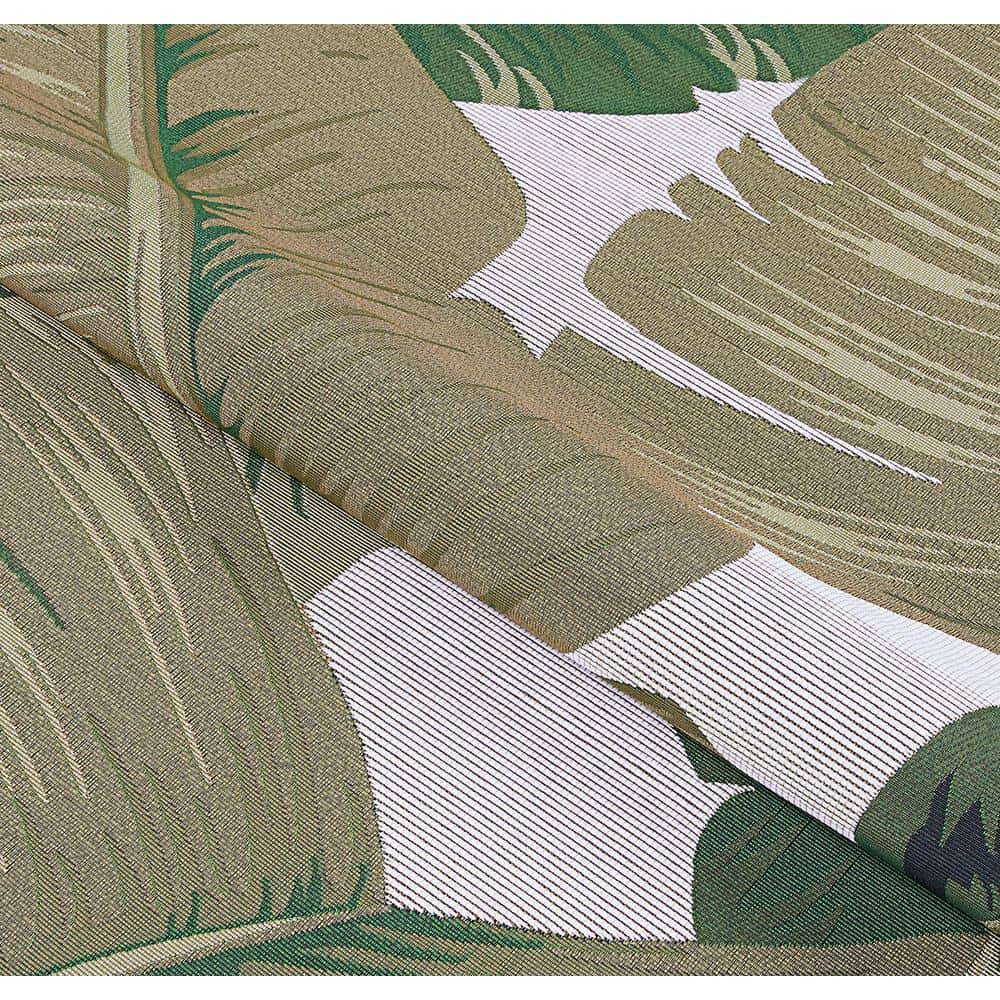 Couristan Dolce Palm Lily Hunter Green-Ivory 8 ft. x 11 ft. Indoor/Outdoor Area Rug