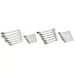 Husky HRRW25PCSAEMMC Master Metric and SAE Reversible Ratcheting Wrench Set (25-Piece)