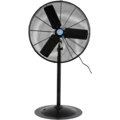 iLIVING 30-in 3-Speed Indoor Black Stand Fan