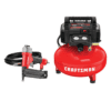 CRAFTSMAN CMEC1KIT18 6-Gallon Single Stage Portable Corded Electric Pancake Air Compressor with Accessories (1-Tool Included)