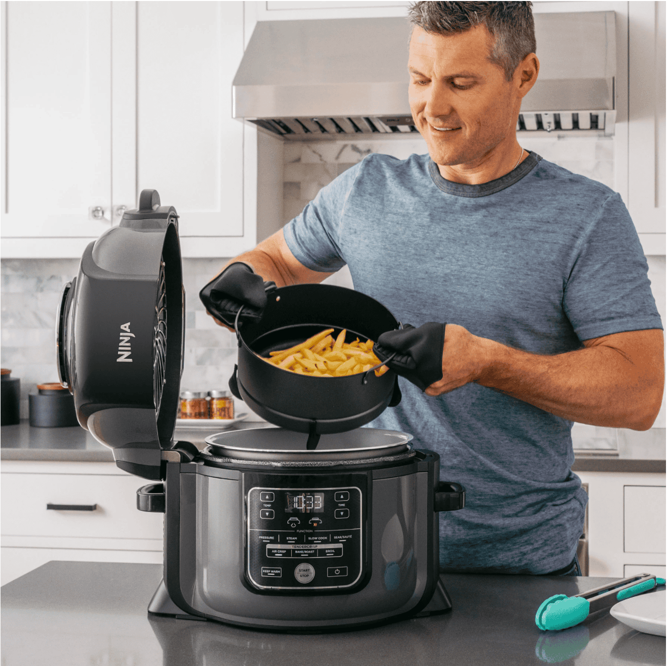 NINJA OP301 Foodi 9-in-1 6.5 Qt. Electric Pressure Cooker & Air Fryer