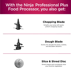 NINJA BN601 Professional Plus 9-Cup 4 Speed Silver Food Processor with Auto iQ