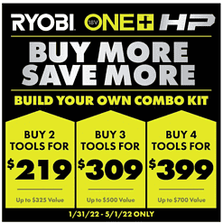 RYOBI P223 ONE+ HP 18V Brushless Cordless 1 in. SDS-Plus Rotary Hammer Drill (Tool Only)