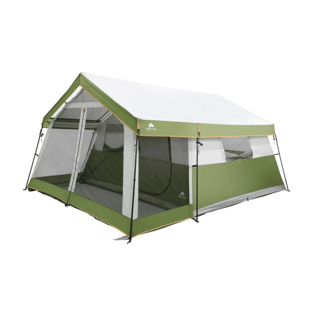 Ozark Trail 8-Person Family Cabin Tent 1 Room with Screen Porch, Green