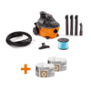 RIDGID WD4070D 4 Gallon 5.0 Peak HP Portable Wet/Dry Shop Vacuum with Fine Dust Filter, Dust Bags, Locking Hose and Accessories