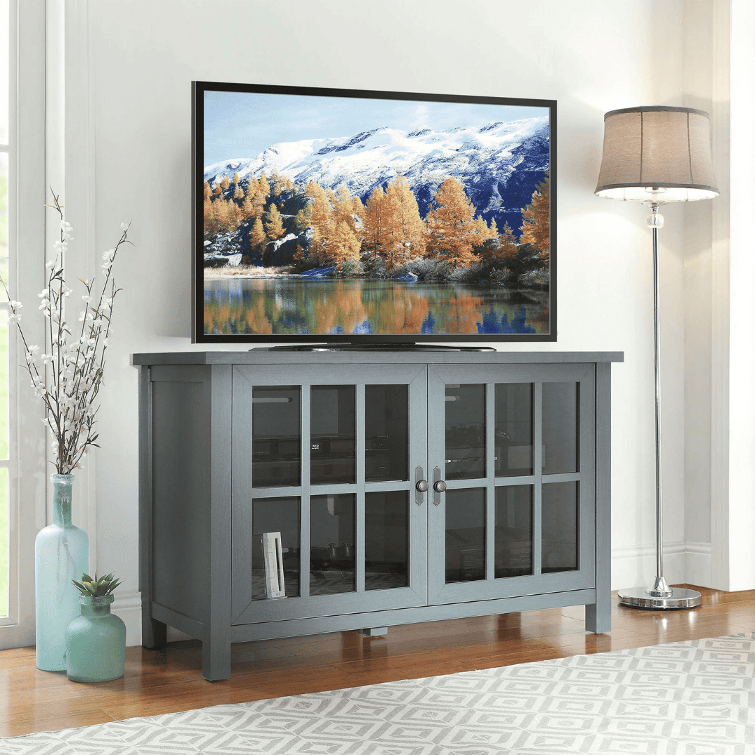 Better Homes & Gardens Oxford Square TV Stand for TVs up to 55", Antique Blue
