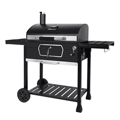 Royal Gourmet 30" CD2030AN Deluxe Charcoal Grill, BBQ Smoker Picnic Camping Patio Backyard Cooking, Black