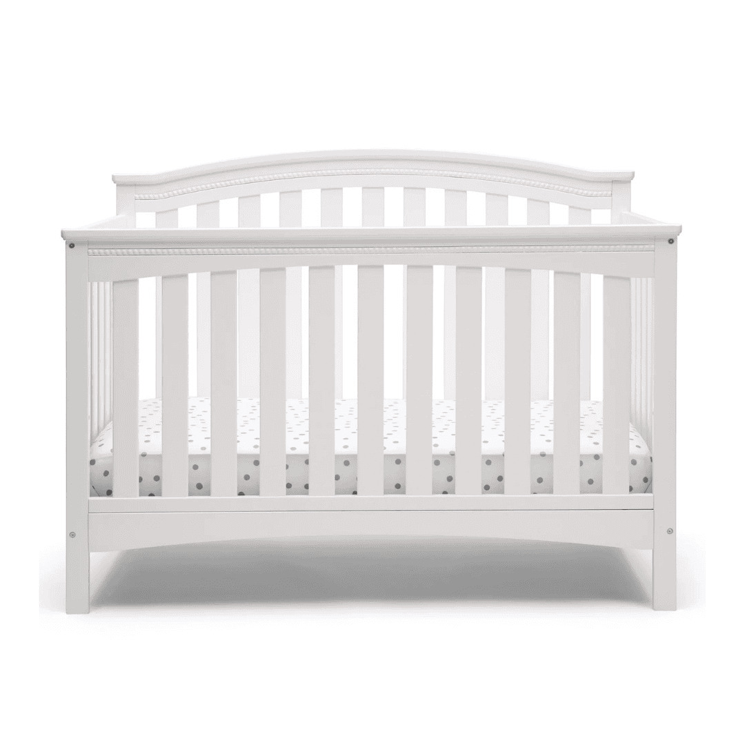 Delta Children Waverly 6-in-1 Convertible Baby Crib, Bianca White