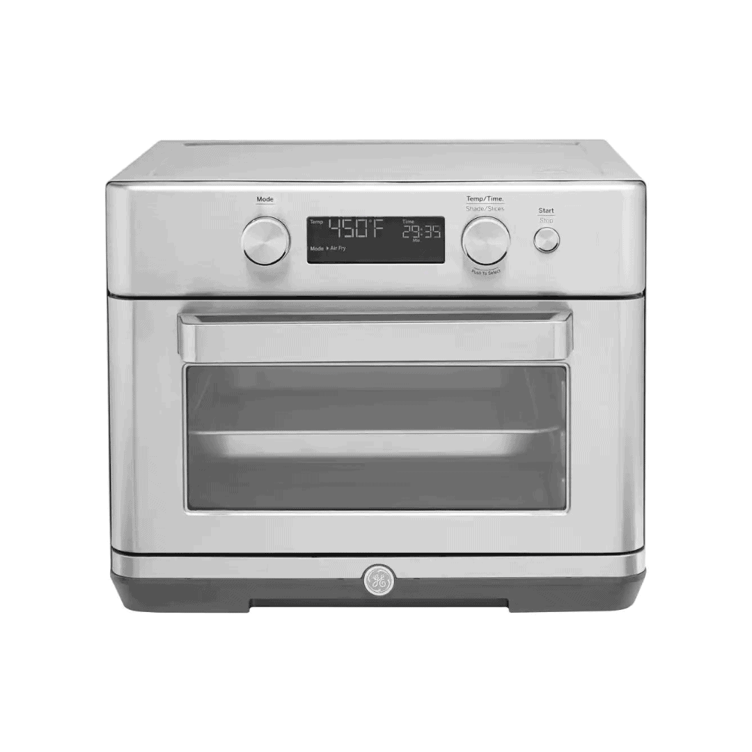 GE Stainless Steel Digital Air Fryer Toaster Oven with 8 Cooking Modes