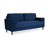Signature Design by Ashley Darlow Modern Velvet Sofa with Bolster Pillows & USB Ports, Blue