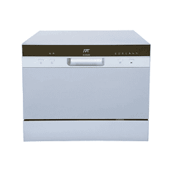 Sunpentown SD-2224DS Countertop Dishwasher with Delay Start & LED – Silver