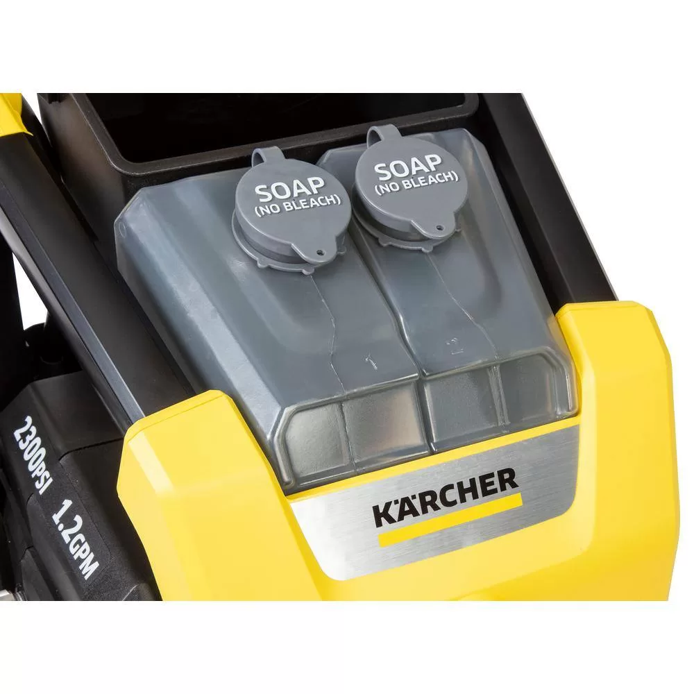 Karcher 1.106-222.0 2300 PSI 1.2 GPM K2300PS Electric Power Pressure Washer with Turbo, 15-Degree, 40-Degree and Soap Nozzles