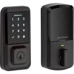 Kwikset 939WIFITSCR514S HALO Matte Black Touchscreen WiFi Keypad Electronic Single-Cylinder Smart Lock Deadbolt featuring SmartKey Security