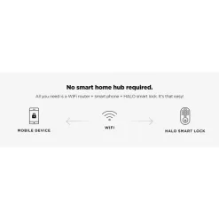 Kwikset 939WIFITSCR514S HALO Matte Black Touchscreen WiFi Keypad Electronic Single-Cylinder Smart Lock Deadbolt featuring SmartKey Security