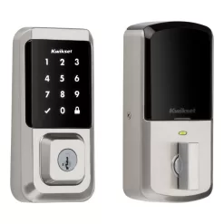 Kwikset 99390-001 HALO Satin Nickel Single-Cylinder Keypad Electronic Smart Lock Deadbolt Featuring SmartKey, Touchscreen and WiFi