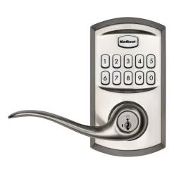 Kwikset 99170-001 917 SmartCode Satin Nickel Keypad Electronic Single-Cylinder Tustin Door Lever Featuring SmartKey Security