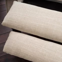 Noble House Walter 35 in. Width Big and Tall Light Beige Polyester Nailhead Trim Wing Chair Recliner