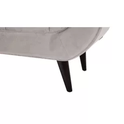 Jennifer Taylor Alma Tufted Flared Arm Opal Gray Velvet Entryway Bench