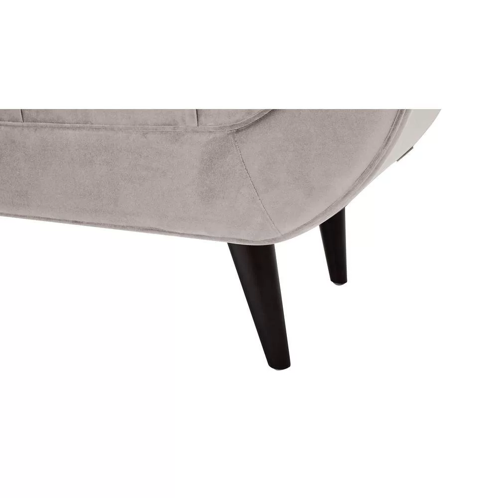 Jennifer Taylor Alma Tufted Flared Arm Opal Gray Velvet Entryway Bench