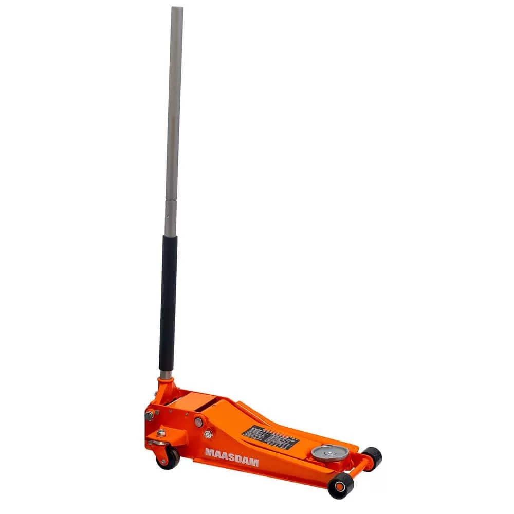 Maasdam MPL4699-OR-DIP 3-Ton Low Profile Floor Jack with Quick Lift in Orange