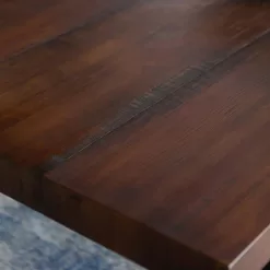 Walker Edison Furniture Company Durango 72 in. Mahogany Rustic Urban Industrial Farmhouse Distressed Solid Wood Dining Table