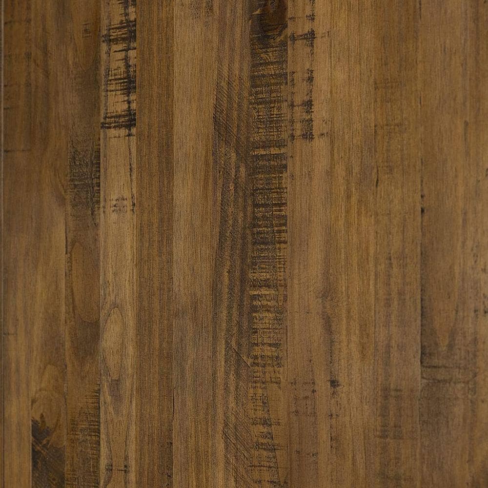 Walker Edison Furniture Company Durango 72 in. Mahogany Rustic Urban Industrial Farmhouse Distressed Solid Wood Dining Table