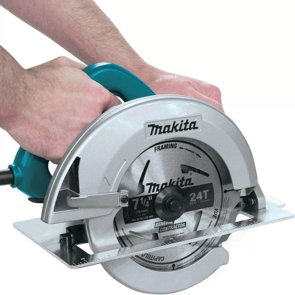 Makita 5007F 7-1/4 in. 15 Amp Corded Circular Saw with Dust Port 2 LED Lights 24T Carbide Blade