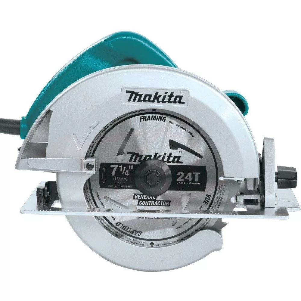 Makita 5007F 7-1/4 in. 15 Amp Corded Circular Saw with Dust Port 2 LED Lights 24T Carbide Blade
