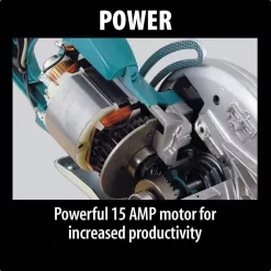 Makita 5477NB 15 Amp 7-1/4 in. Corded Hypoid Circular Saw with 51.5 degree Bevel Capacity and 24T Carbide Blade