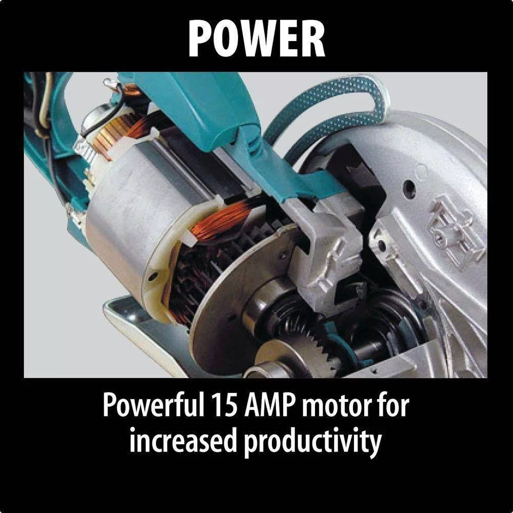 Makita 5477NB 15 Amp 7-1/4 in. Corded Hypoid Circular Saw with 51.5 degree Bevel Capacity and 24T Carbide Blade