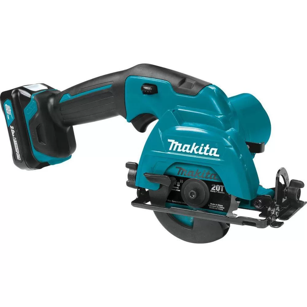 Makita 12V max CXT Lithium-Ion Cordless 3-3/8 in. Circular Saw Kit, Case (2.0Ah)
