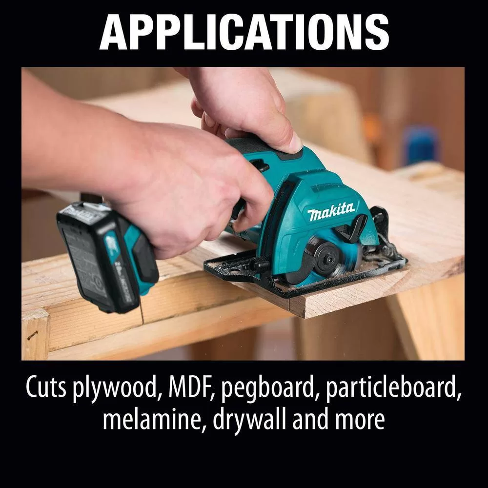 Makita 12V max CXT Lithium-Ion Cordless 3-3/8 in. Circular Saw Kit, Case (2.0Ah)