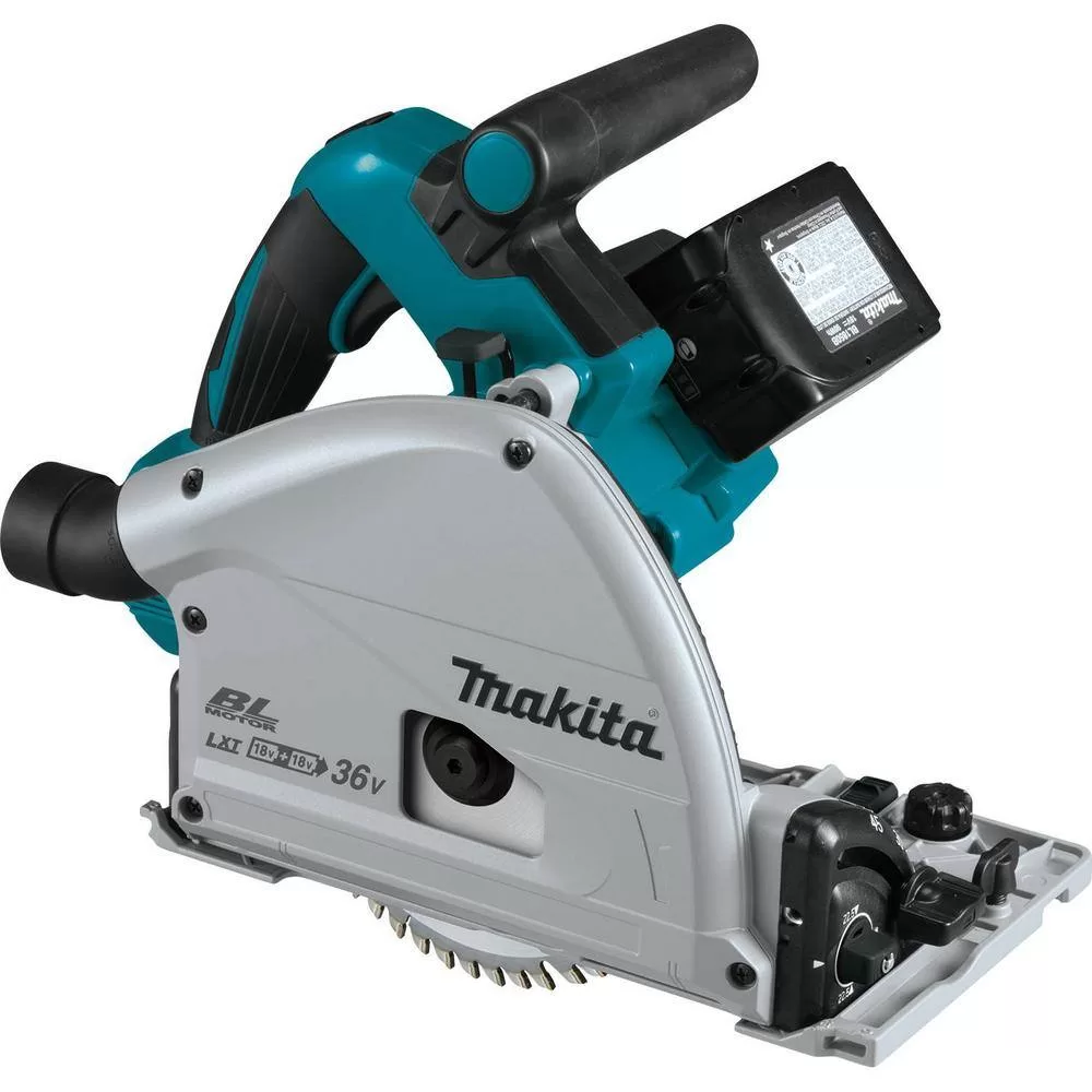 Makita XPS01PTJ 18V X2 LXT Lithium-Ion (36V) Brushless Cordless 6-1/2 in. Plunge Circular Saw w/ (2) Batteries 5.0Ah, 55T Blade